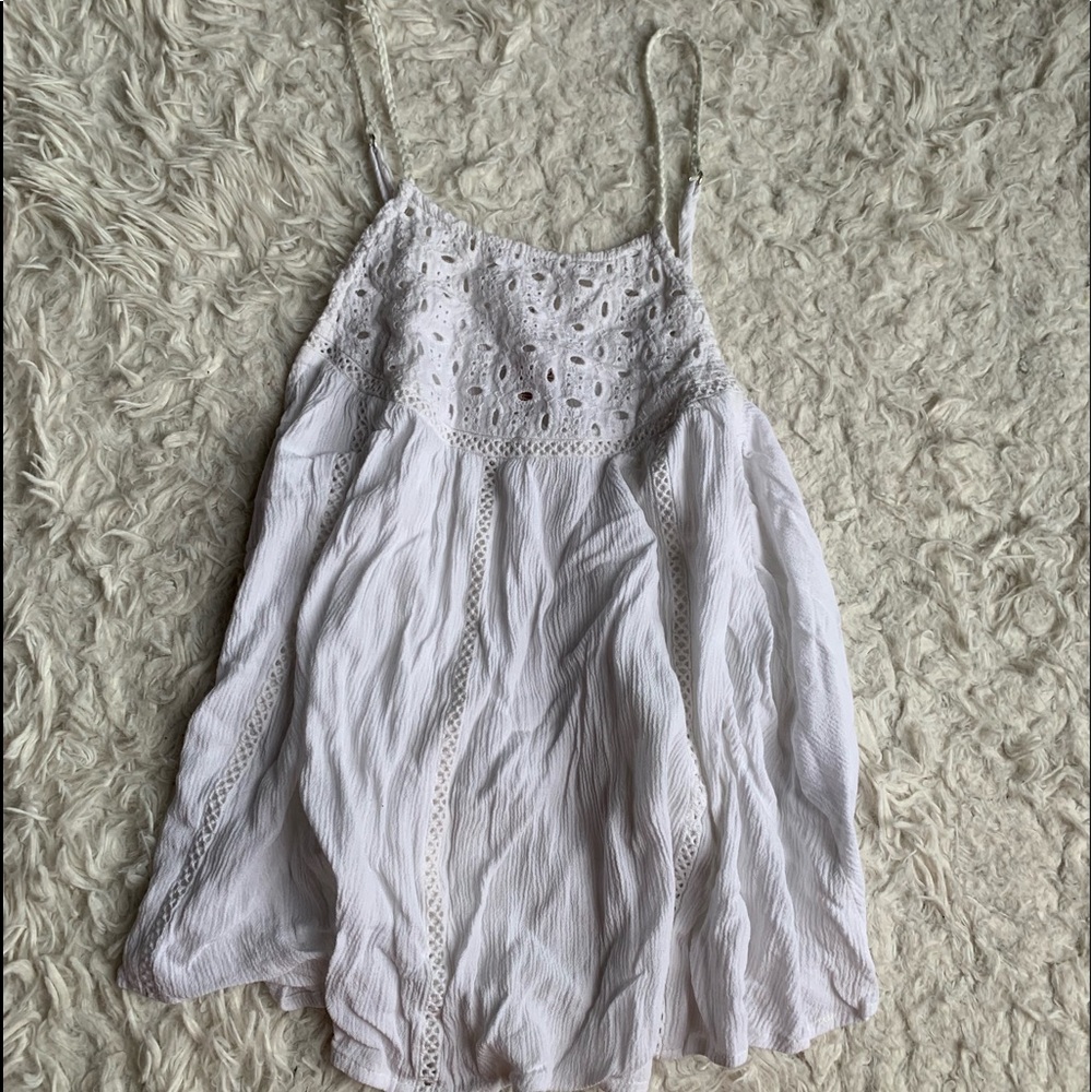 Flowy white tank top